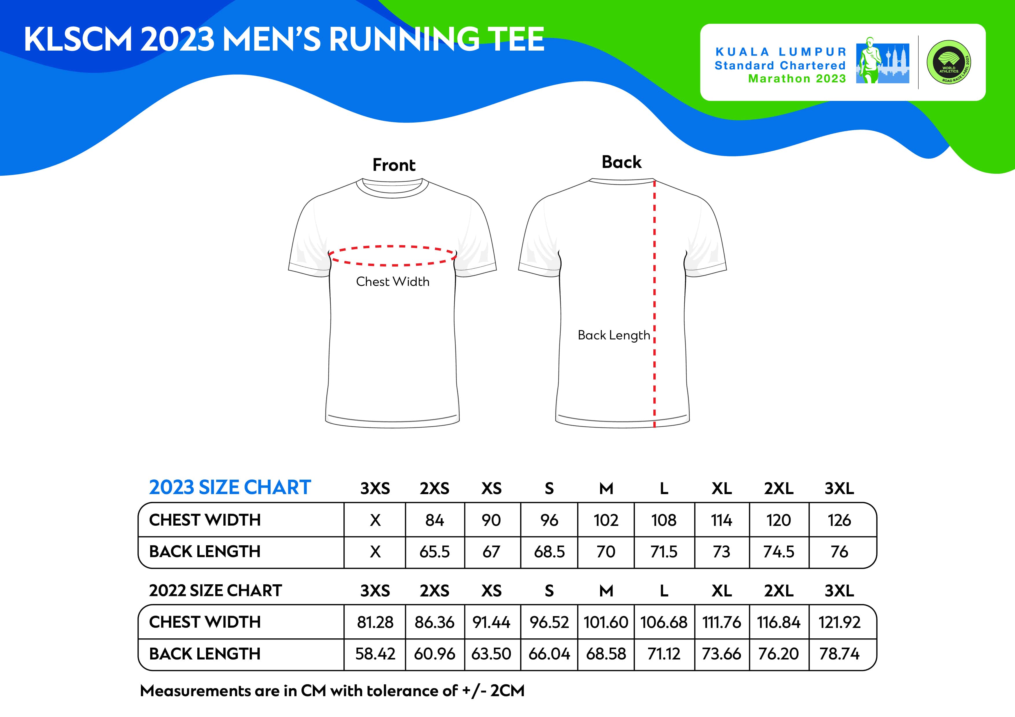 KL Marathon Race Info / Apparel / Size Charts